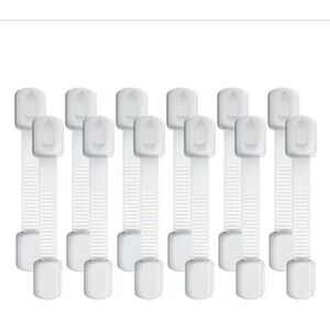 Cabinet Locks Child Safety Latches 10 PC Baby Proof Lock Drawer Door White Gift